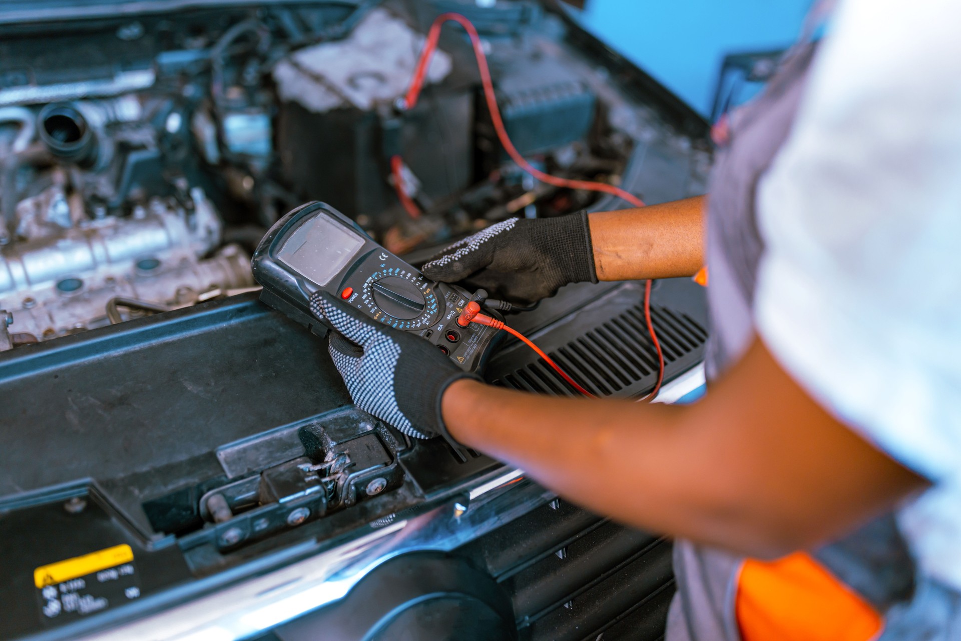 Just checking the car battery